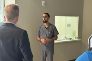 Dr. Imran Khan with patients